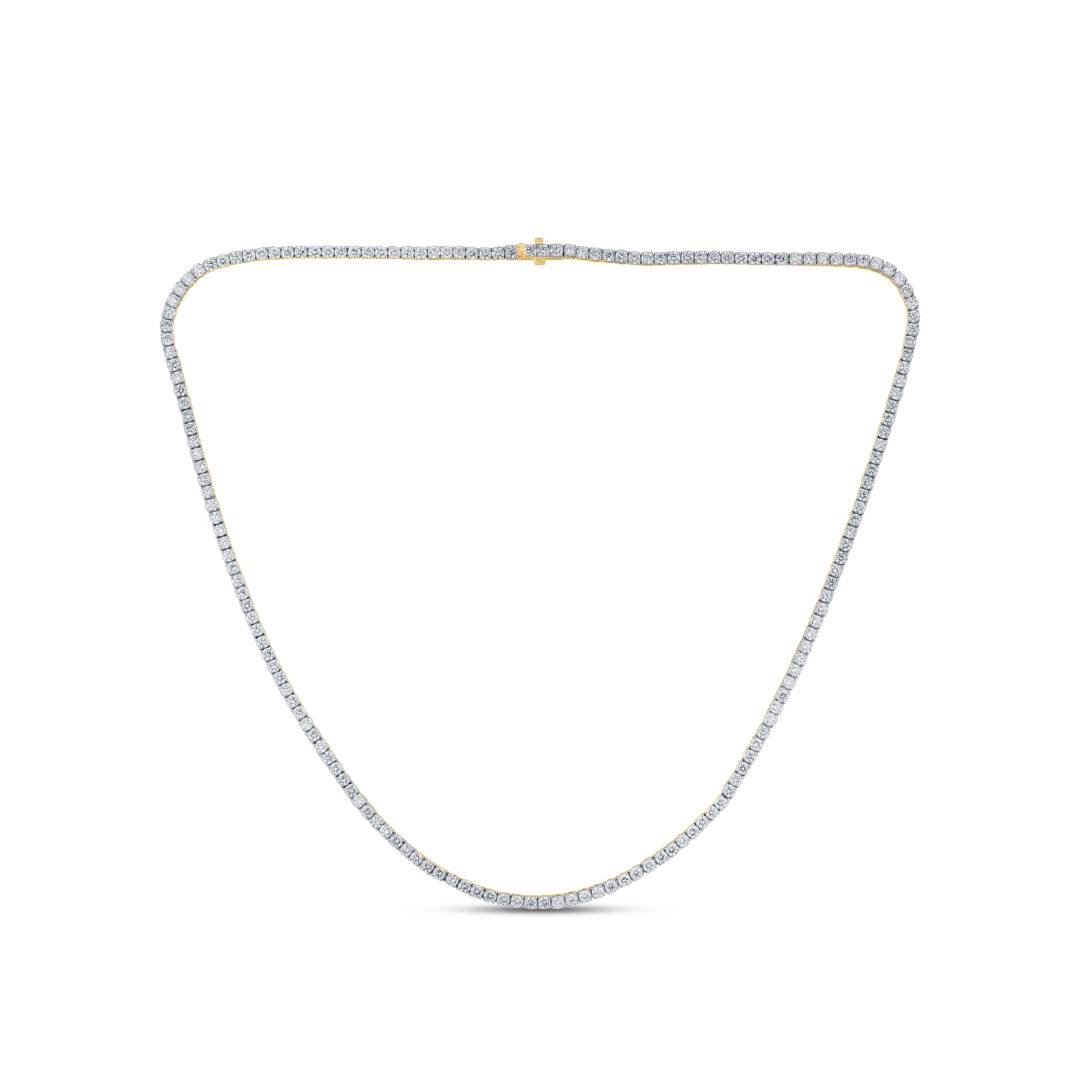 LG - 14K 9.75-9.77CT D-NECKLACE LDS RDS SIZE 18 INCHES "CERTIFIED" PRONG